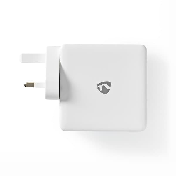 Nedis Quick Wall Charger - 65W - 2 x USB-C Output Valkoinen eleganssi