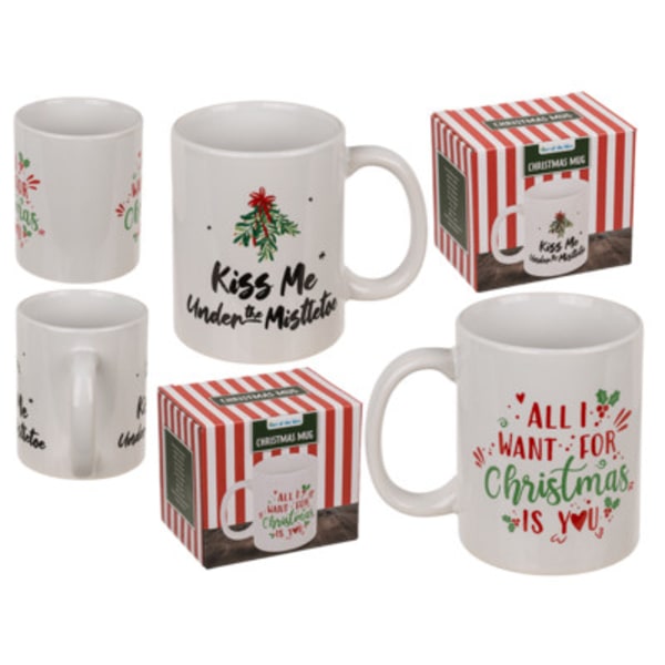 Out of the Blue Stoneware Mug Christmas Dreams - 2 assorti Designs All I Want