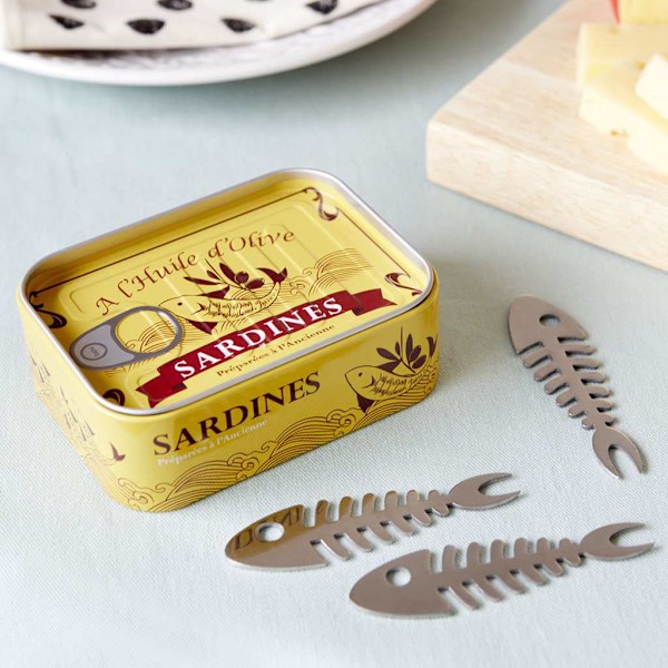 Balvi Snack Fork Sardines Tin - set 6pcs.