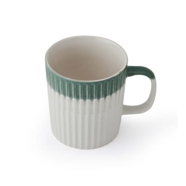 Mikasa texturerad stengodsmugg | 410ml | Grön