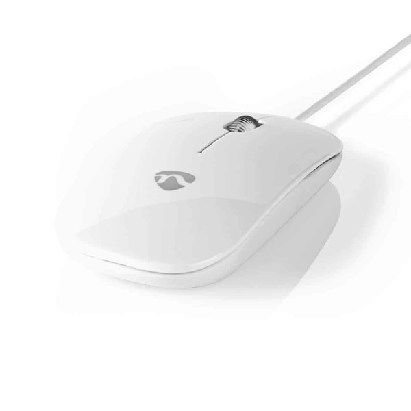 Nedis Wired Mouse 1000dpi - Both Handed Black