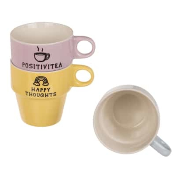 Out of the Blue Stackable Mugs - 4 pcs. - Pastel