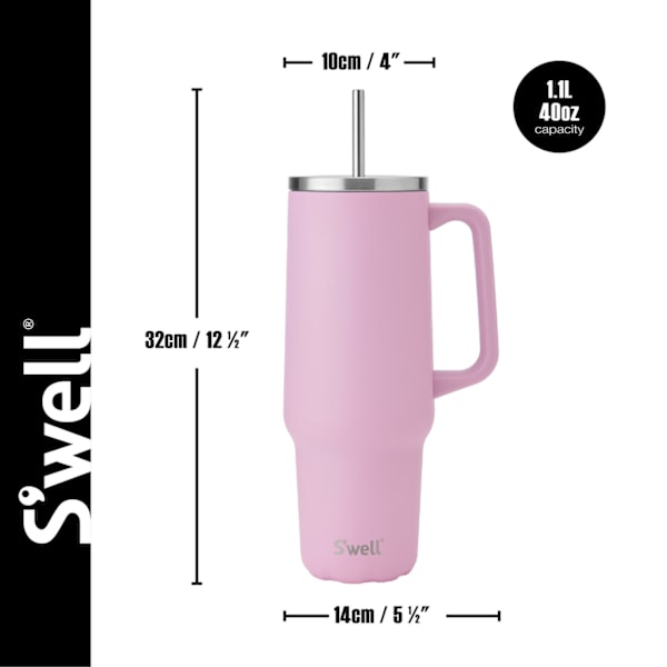 S'well XL Tumbler | 1180ml - Hydrangea Pink ja Pistaasi