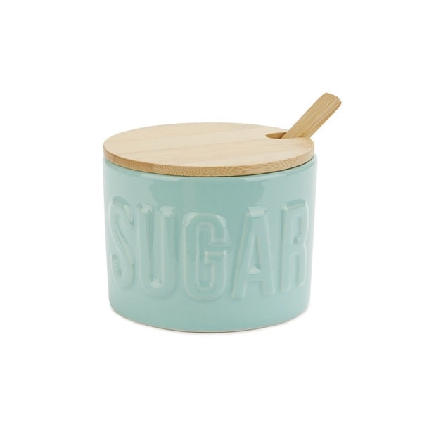 Balvi Sugar Bowl Sugar Ceramic/Bamboo Yellow
