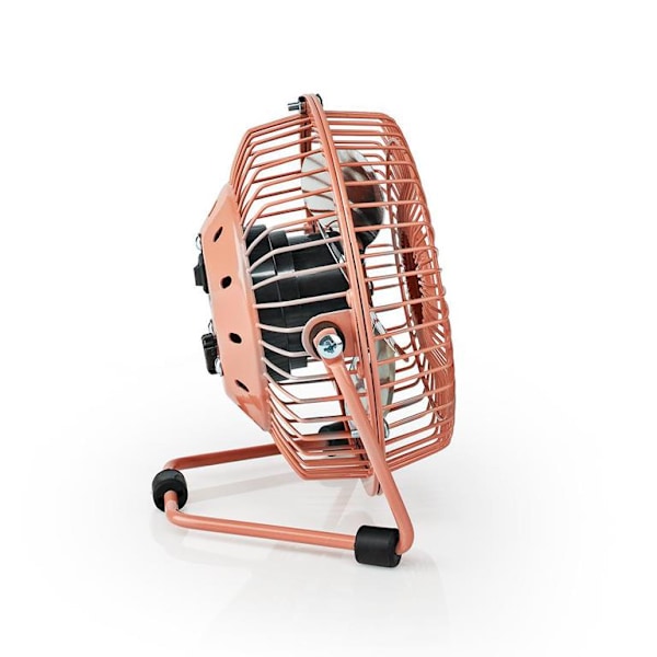 Nedis Metal Mini Fan 10cm - USB powered Vintage Pink