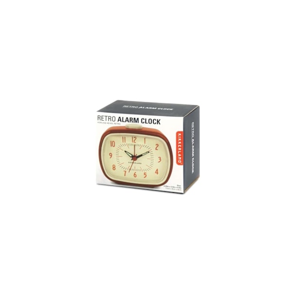 Kikkerland Retro Alarm Clock Red