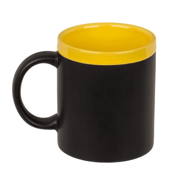 Out of the Blue Writeable Stoneware Mug with Chalk Yellow