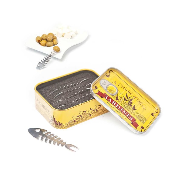 Balvi Snack Fork Sardines Tin - set 6pcs.
