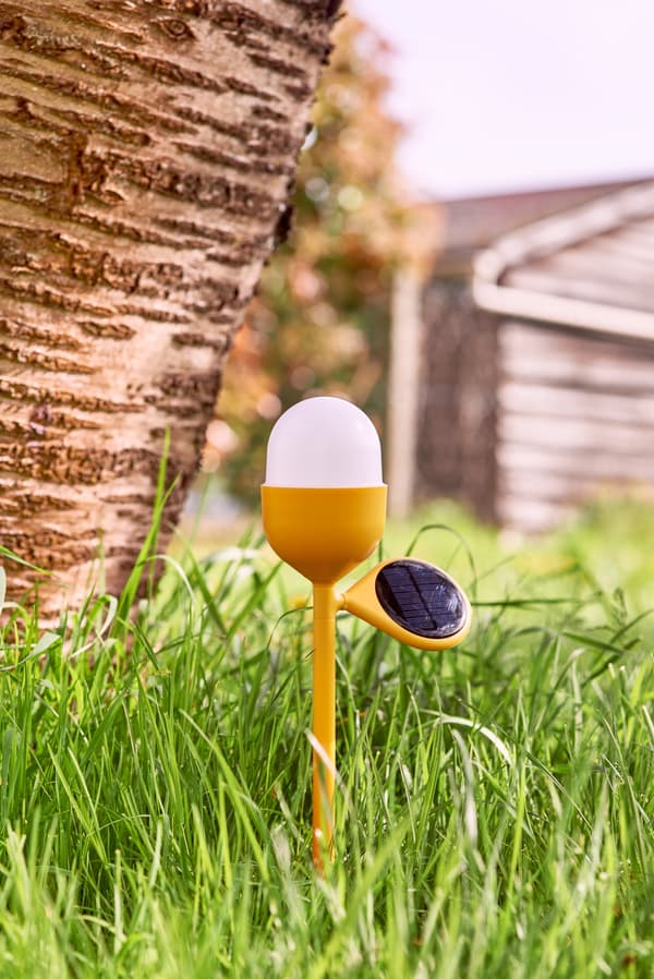 Lexon Design Clover Garden – Solcelledrevet LED-lampe – Gul