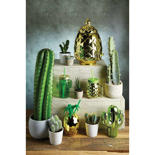 BarCraft Novelty Pineapple Drinks Jar with Straw
