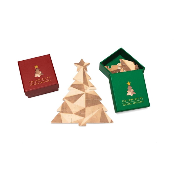 Luckies You Complete Me Christmas Tree Jigsaw Red