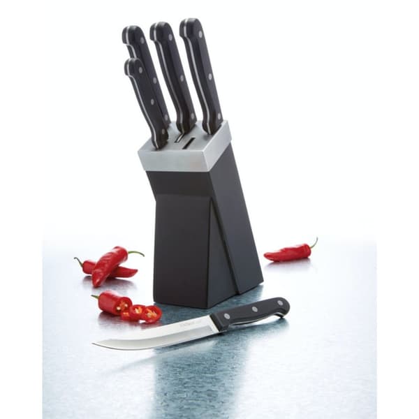 KitchenCraftin moderni veitsisarja ja veitsiteline | 5 kpl.