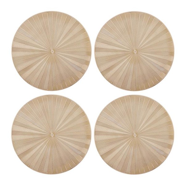 Mikasa Gold Glimmer Round Placemat Set 38cm - 4pcs.