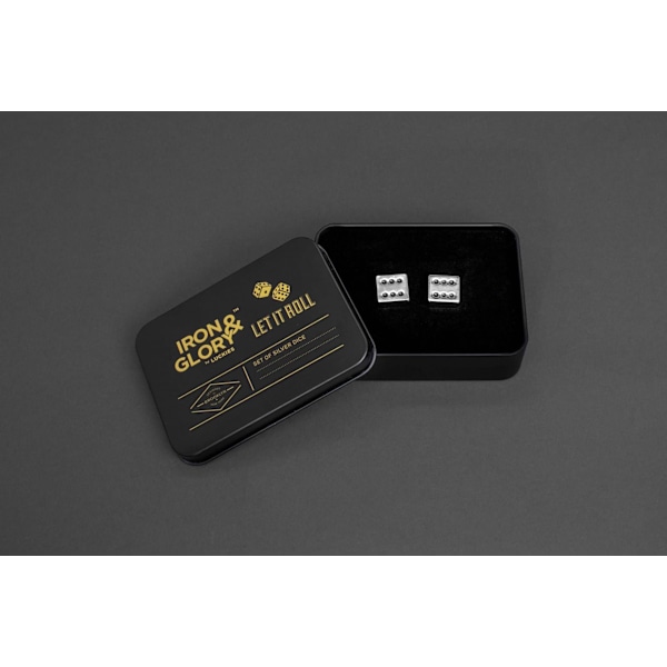Iron &amp; Glory Let it Roll Sets of Dice Gold