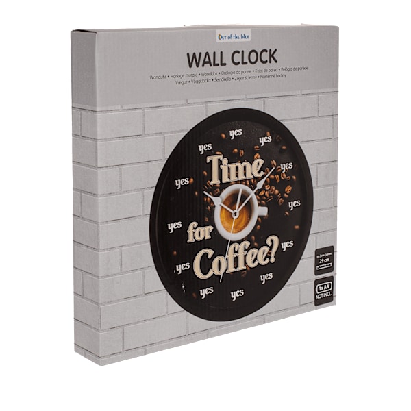 Out of the Blue Wall Clock - Time for Coffee