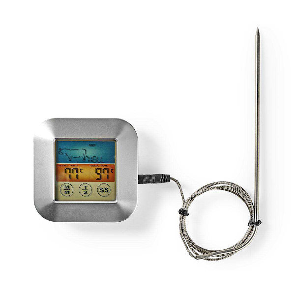 Nedis Meat Thermometer - Colour Display &amp; Timer