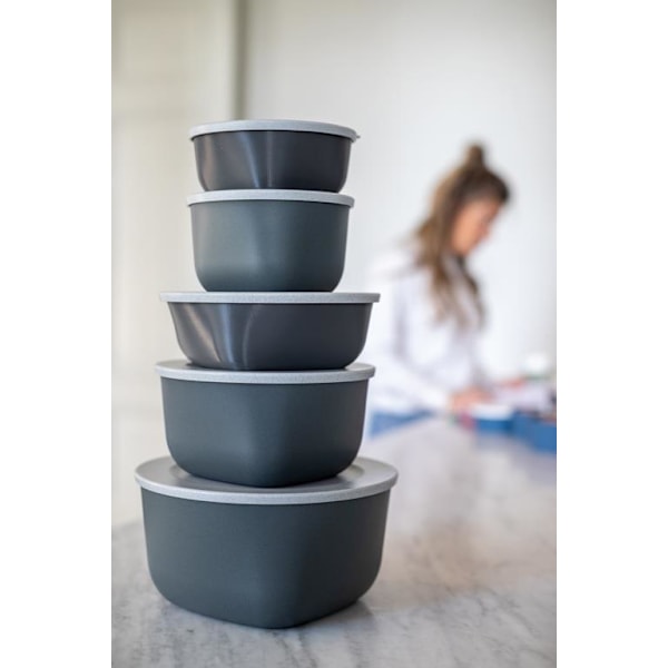 Koziol CONNECT XL Box with Lid 4l. Organic Concrete