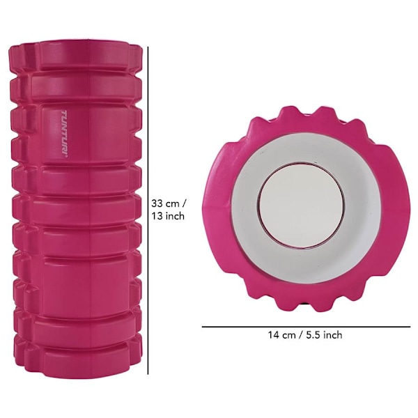 Korkealaatuinen Tunturi Vaahtomuovi Rolleri Jooga Grid 33cm - Vaaleanpunainen