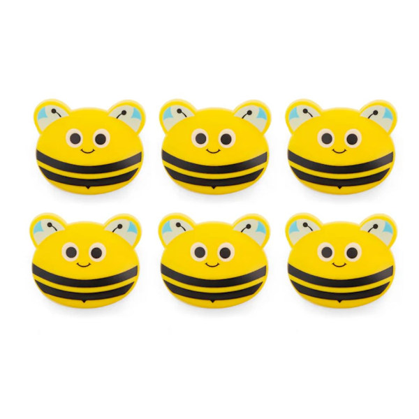 Kikkerland påseklämmor Bee - 6-pack.