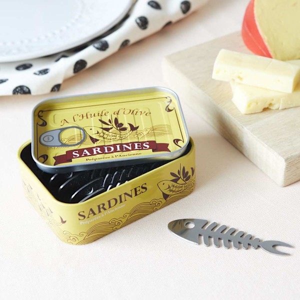 Balvi Snack Fork Sardines Tin - set 6pcs.