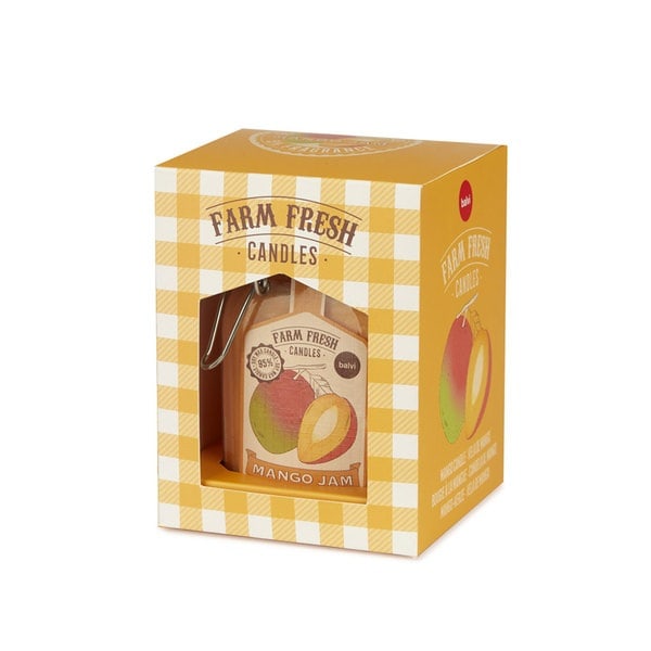 Balvi Scented Candle Farm Fresh Jar Raspberry