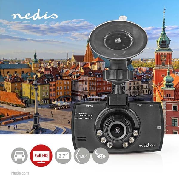 Nedis Dash Cam 2,7 tum | 12,0 MPxl | 1080p | Rörelsedetektering
