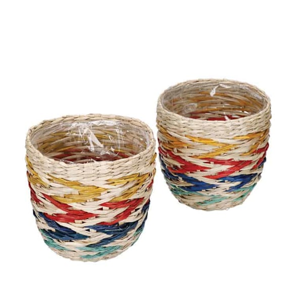 KitchenCraft Set of 2 Seagrass Planters - Rainbow