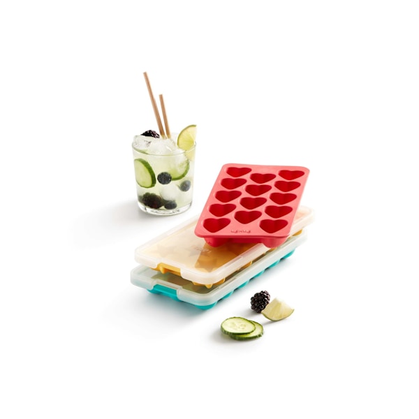 Lékué Ice Cube Tray - Heart - Red
