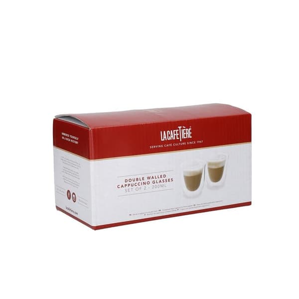La Cafetière Double Walled Cappuccino Glasses Set - 2pcs.