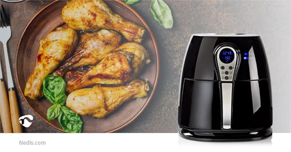 Nedis Hot Air Fryer 3.0L - Timer 60min Digital