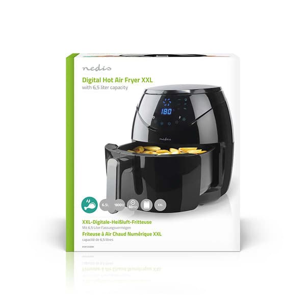 Nedis Hot Air Fryer 6.5L - Timer 60min Digital