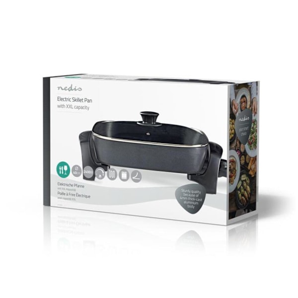Nedis Electric Skillet Pan 40cm Thick-cast Aluminium