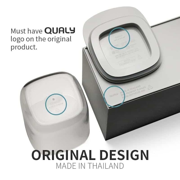 Qualy Flat Top Storage Jar Drawer Rack Set