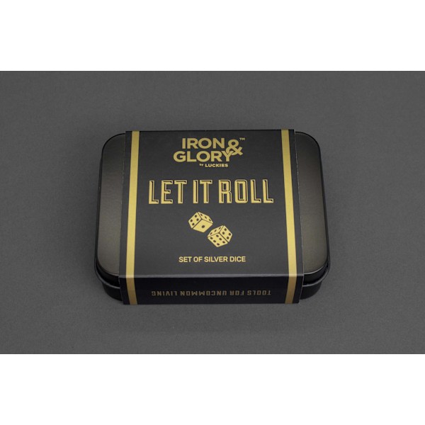 Iron &amp; Glory Let it Roll Sets of Dice Gold