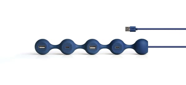 Lexon Design PEAS 2 - 2xUSB-A 2xUSB-C Hub Ports Khaki