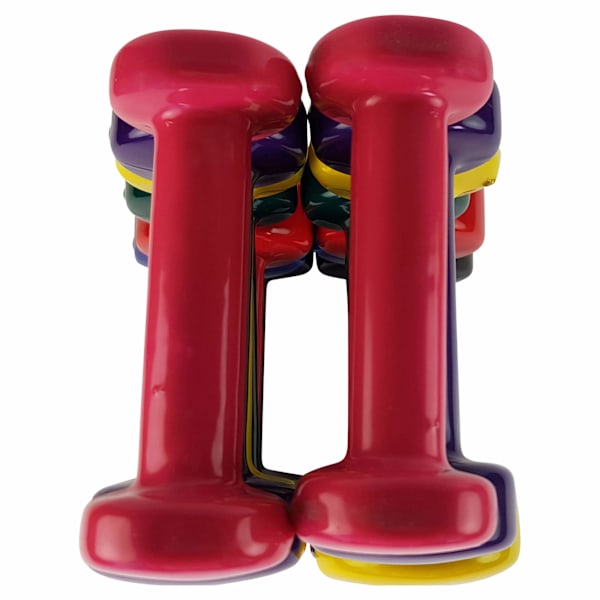 Tunturi Vinyyli Dumbbellit 0,5 kg, Vaaleanpunainen, Par i(13.5x5x9 cm)