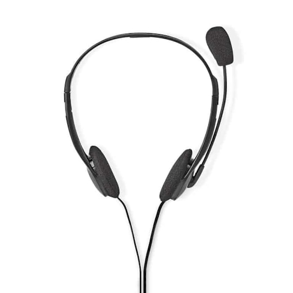 Nedis PC Headset On-Ear Microphone Vaaleanpunainen