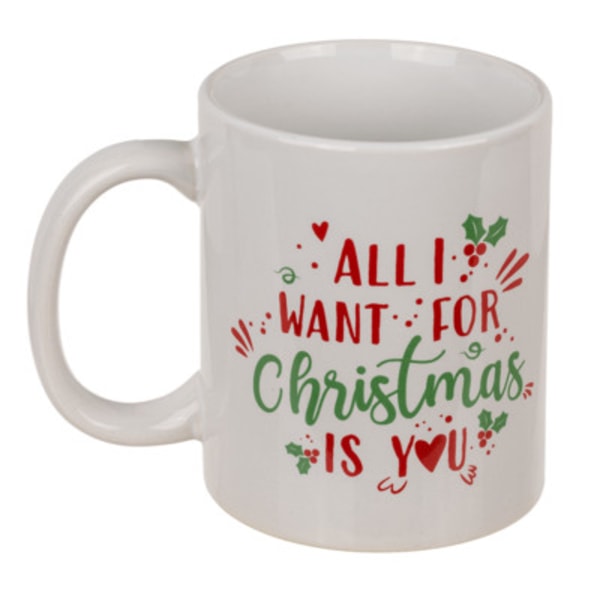 Out of the Blue Stoneware Mug Christmas Dreams - 2 assorti Designs All I Want