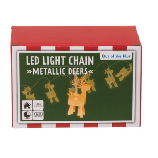 Out of the Blue 3D LED Light Chain - Metallic Deers