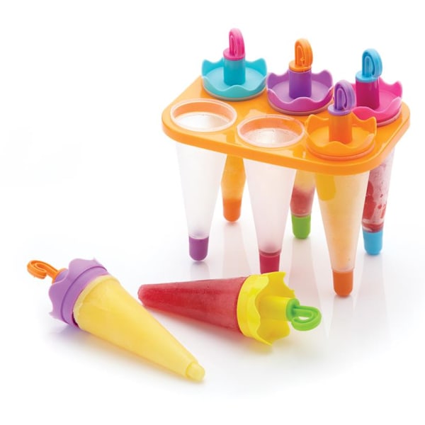 KitchenCraft Umbrella Lolly Makers With Stand - Set 6pcs.