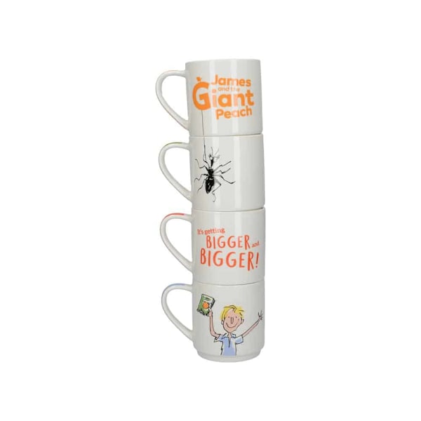 Roald Dahl Set 4 Stacking Mugs James &amp; The Giant