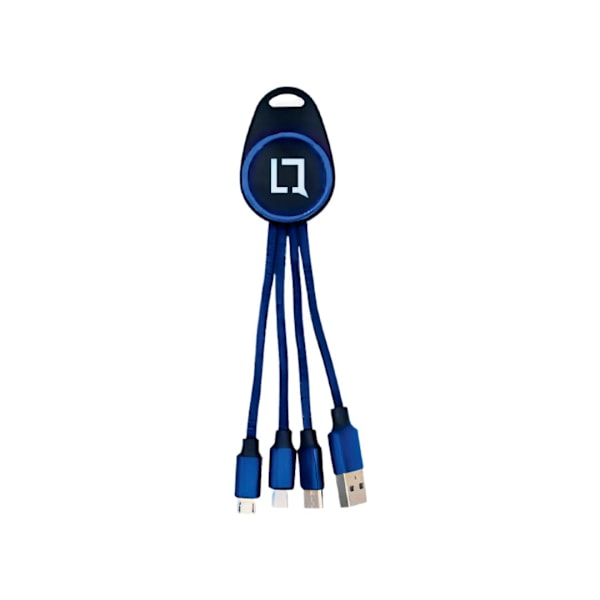 Liquno Nissi Shining Keyring with 3in1 Data Cable Blue