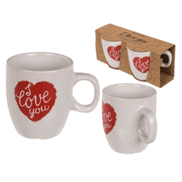Out of the Blue Stoneware Mug Set  - I love you - 2pcs.