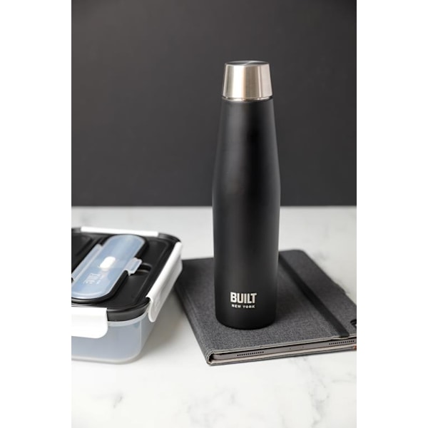 Built Apex Water Bottle &amp; Bento Lunch Box Gift Set - Black