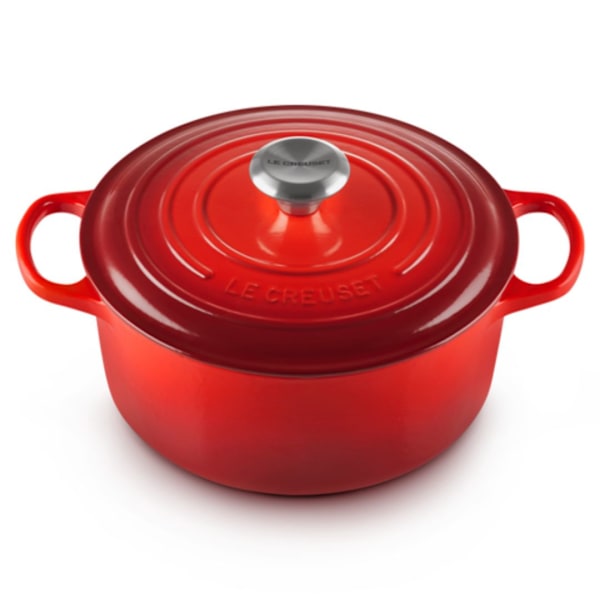 Le Creuset Cast Iron Round Casserole 24cm Cherry Red