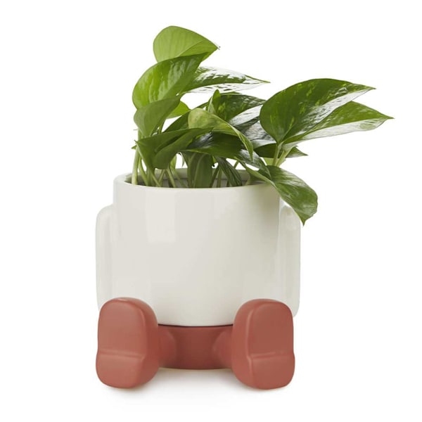 Balvi Ceramic Flower Pot Mr. Sitty Green