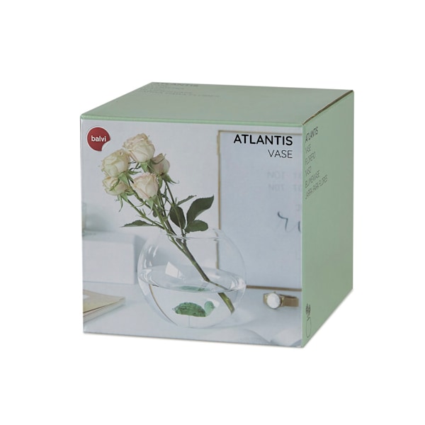 Balvi Vase Atlantis Round - Green Turtle
