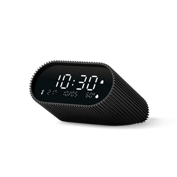 Lexon Design Ray Alarm Clock Rechargeable Matt Black