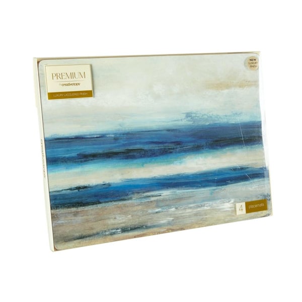 Creative Tops Large Premium Placemats Set - Blue Abstract