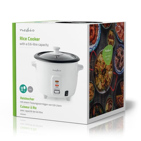 Nedis Rice Cooker White - 300W 0.6L